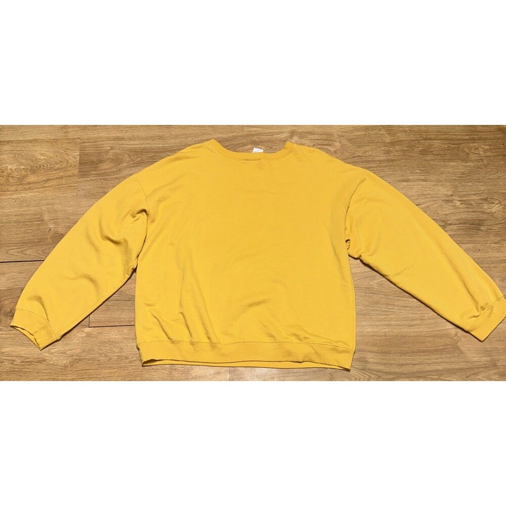 Disney Pooh Tigger Piglet Eeyore Sweatshirt Women's XXL Yellow Gold Pullover 90s - Picture 6 of 9